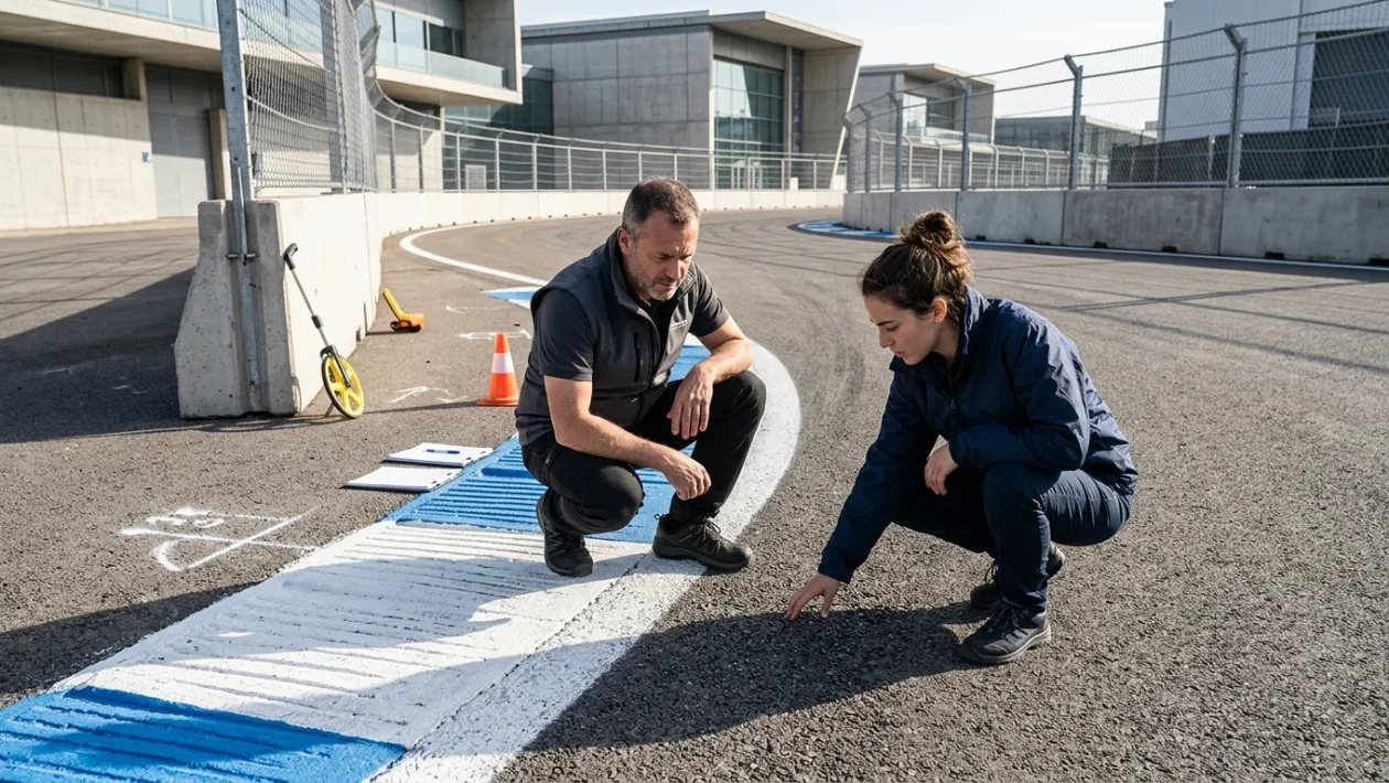 Monoposto di Formula 1 in azione sul circuito di Madrid