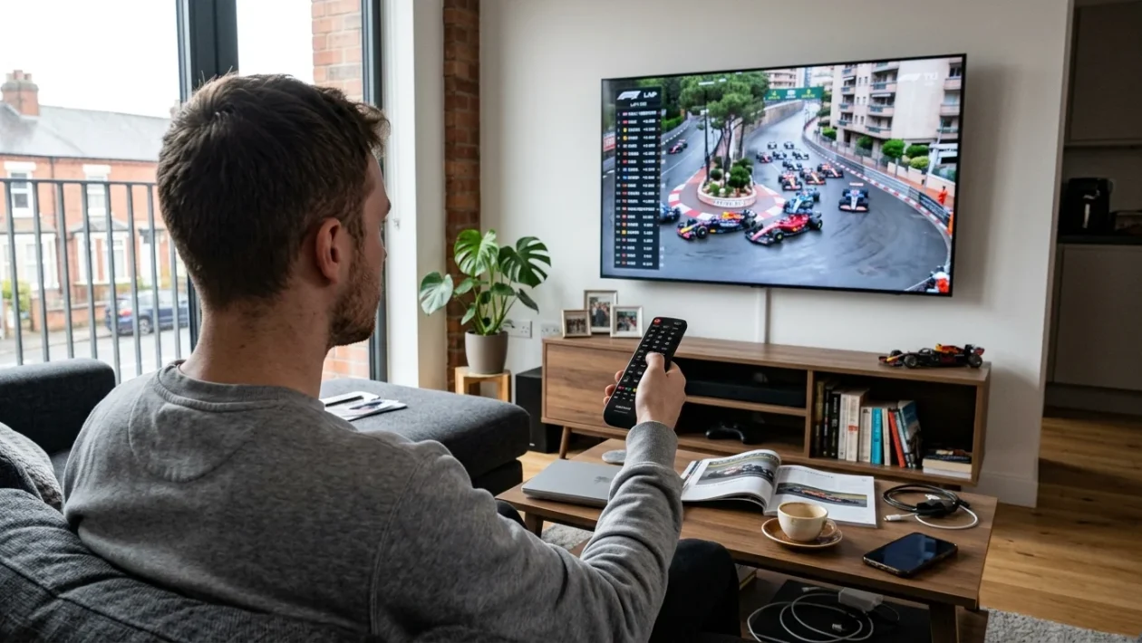 Monoposto di Formula 1 impegnata in pista durante il Gran Premio di Spagna a Madrid