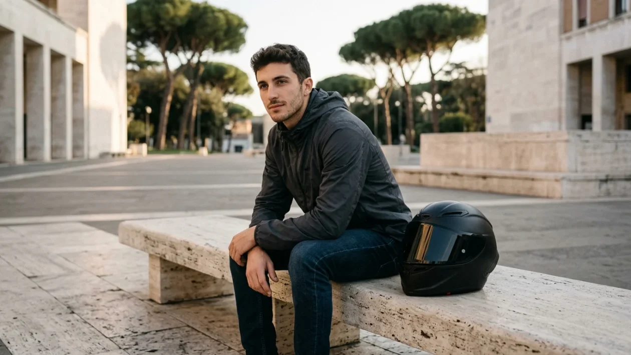 Fabio Di Giannantonio nel paddock del motomondiale