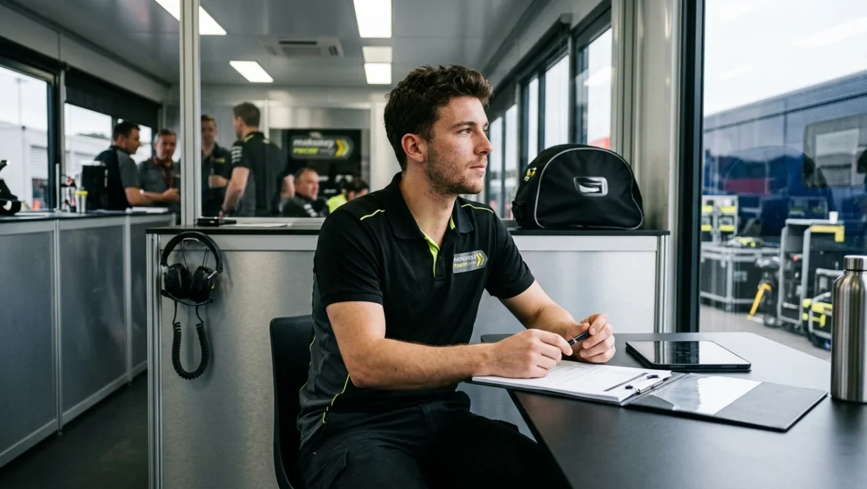 Fabio Di Giannantonio nel box del team VR46 Racing Team