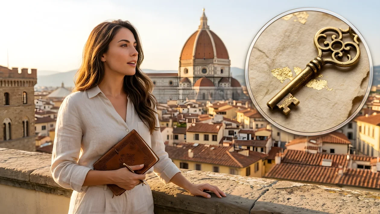 Facciata della basilica di San Miniato al Monte a Firenze