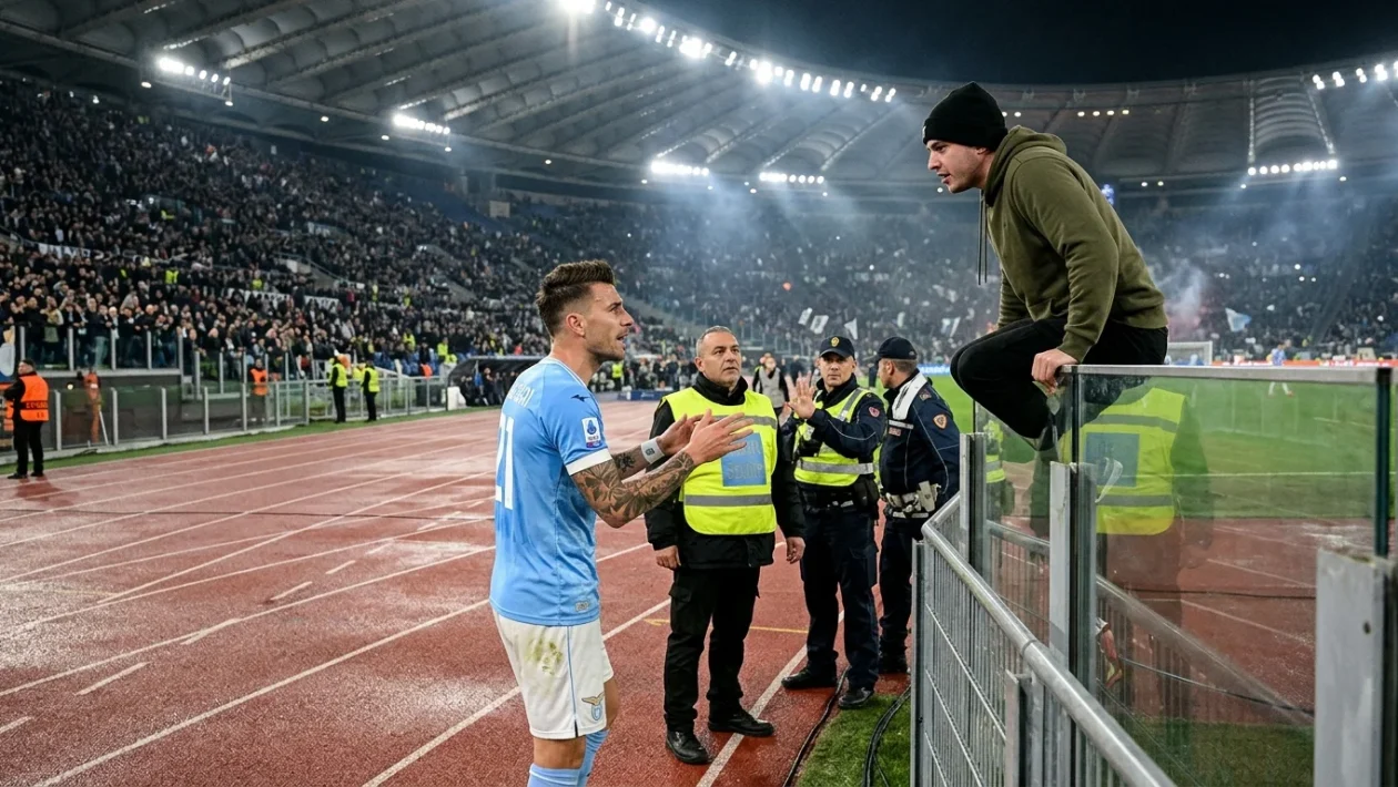 Spalti e campo di gioco durante una finale di Coppa Italia