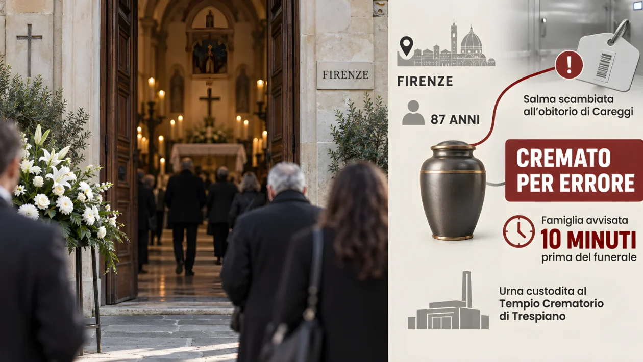 Firenze, scambio di salme a Careggi: 87enne cremato per errore 10 minuti prima del funerale