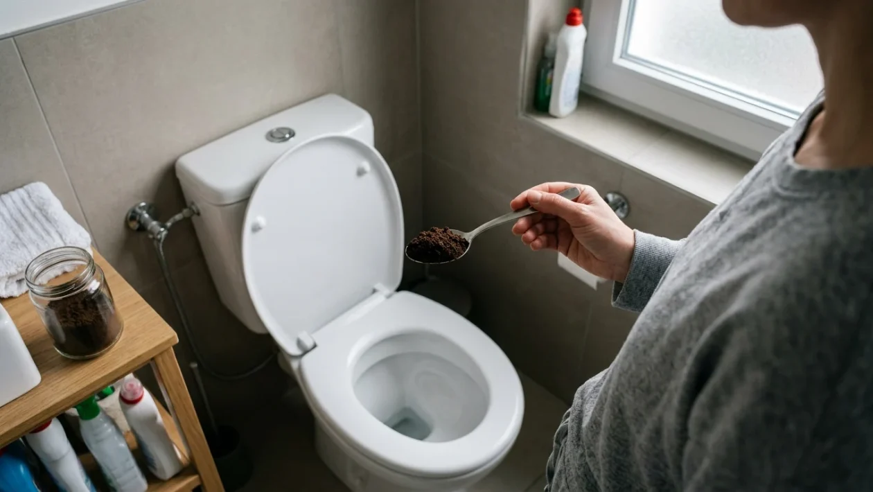 Come usare i fondi di caffè nel water per combattere i cattivi odori