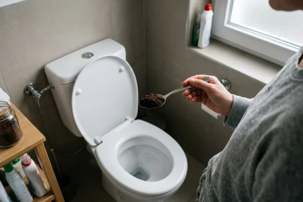 Come usare i fondi di caffè nel water per combattere i cattivi odori