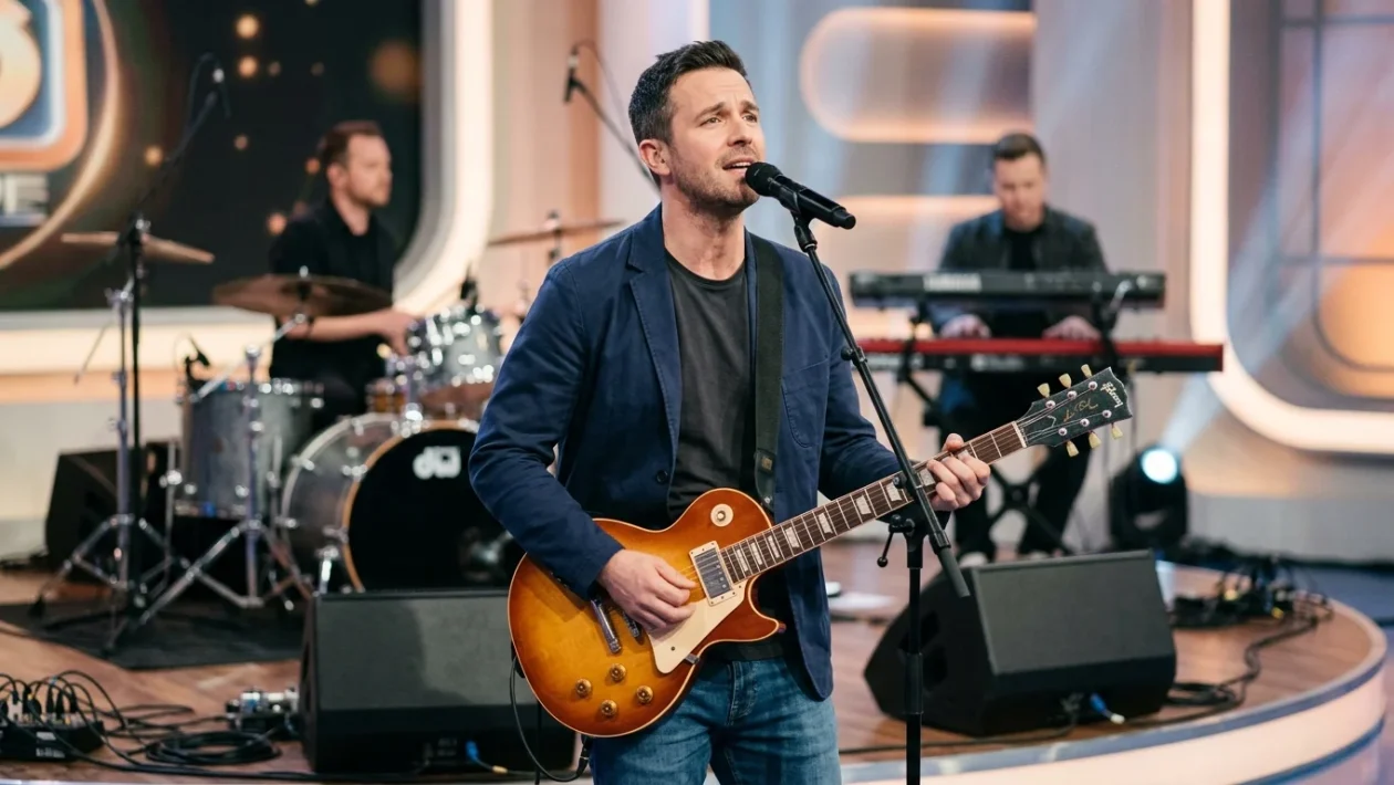 Alex Mandelli nuovo cantante e chitarrista della band Fortuna Five a La Ruota della Fortuna