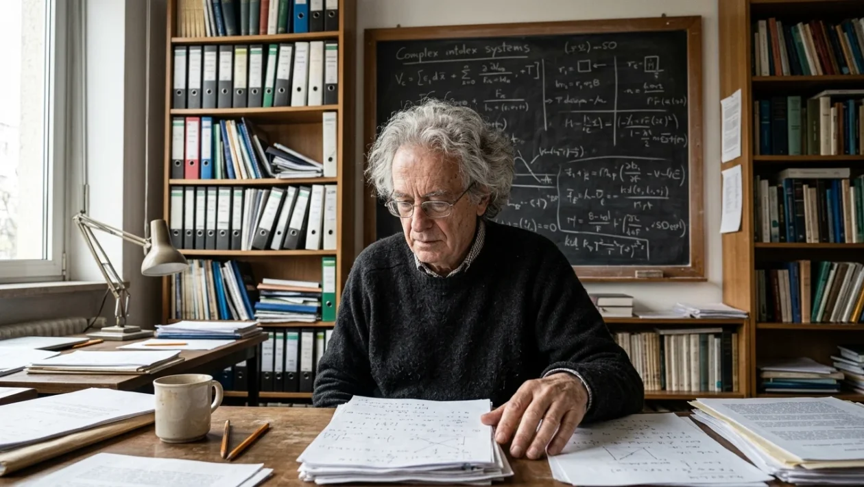 Ritratto del fisico teorico Giorgio Parisi vincitore del premio Nobel