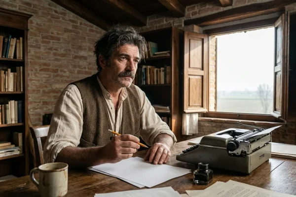 Giuseppe Zeno nei panni dello scrittore Giovannino Guareschi