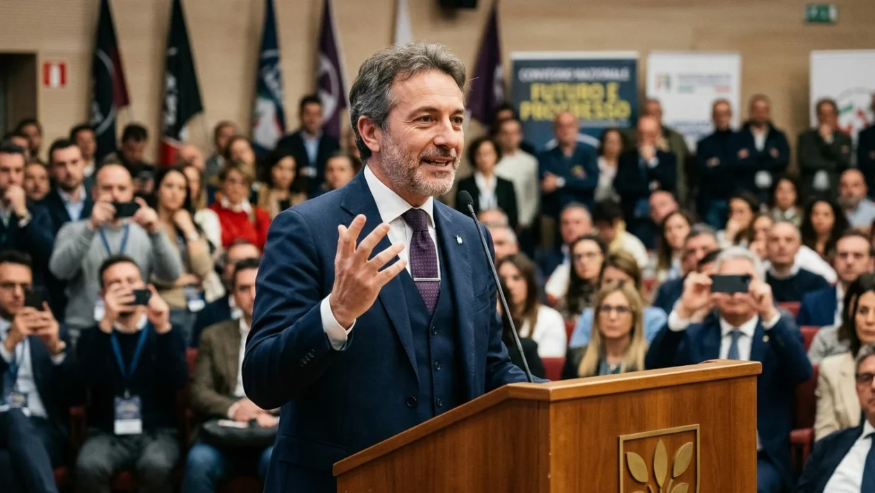 Giuseppe Conte durante un intervento pubblico