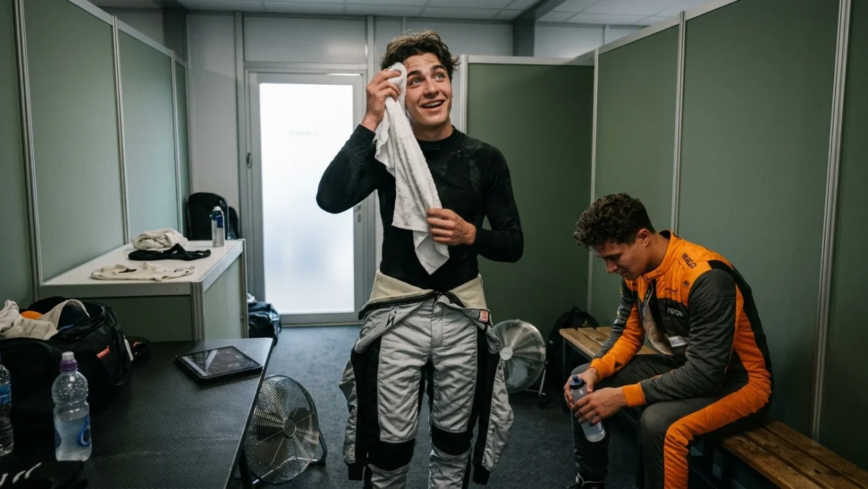 Andrea Kimi Antonelli festeggia la vittoria al Gran Premio di Formula 1