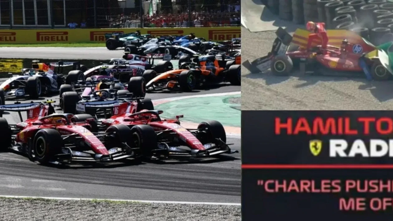 GP Monza: 3 giri di fuoco tra Leclerc e Hamilton, poi lo schianto alla Parabolica