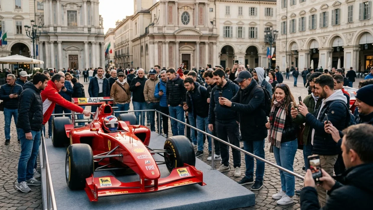 Monoposto Ferrari di Formula 1 in esposizione