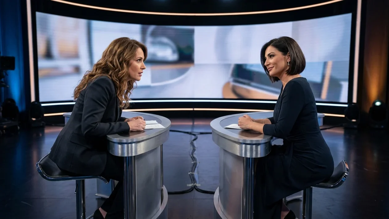 Marina La Rosa nello studio televisivo del Grande Fratello Vip