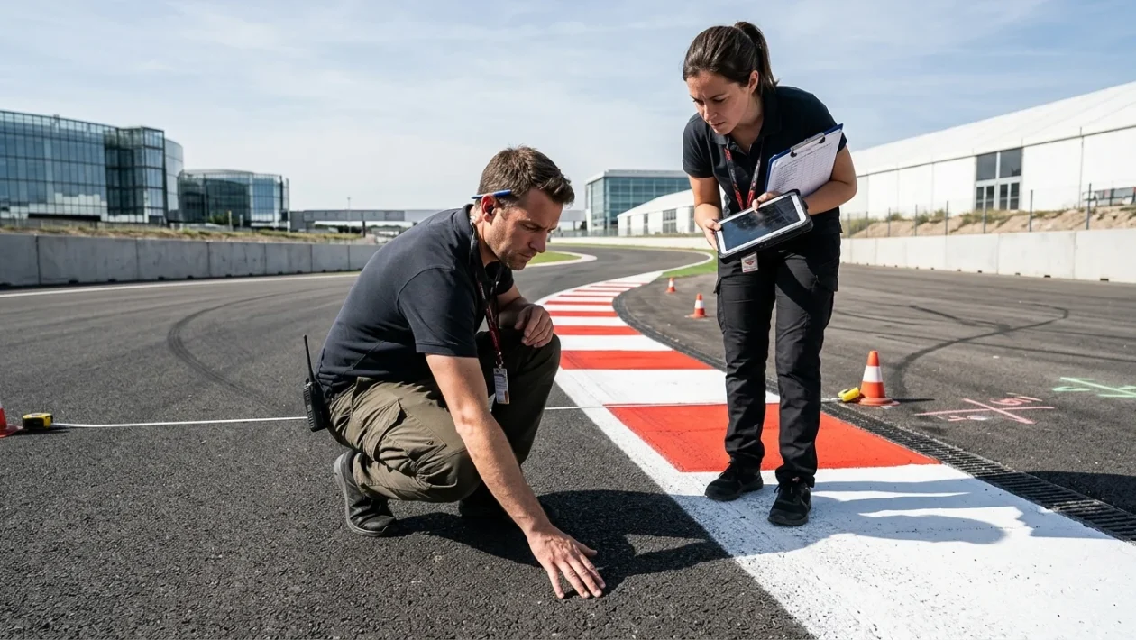 Panoramica del circuito Madring a Madrid per il Gran Premio di Formula 1