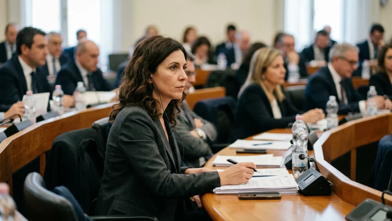 Ilaria Salis durante una sessione al Parlamento Europeo