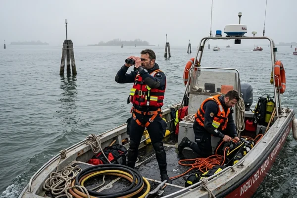 Imbarcazioni nella Laguna di Venezia