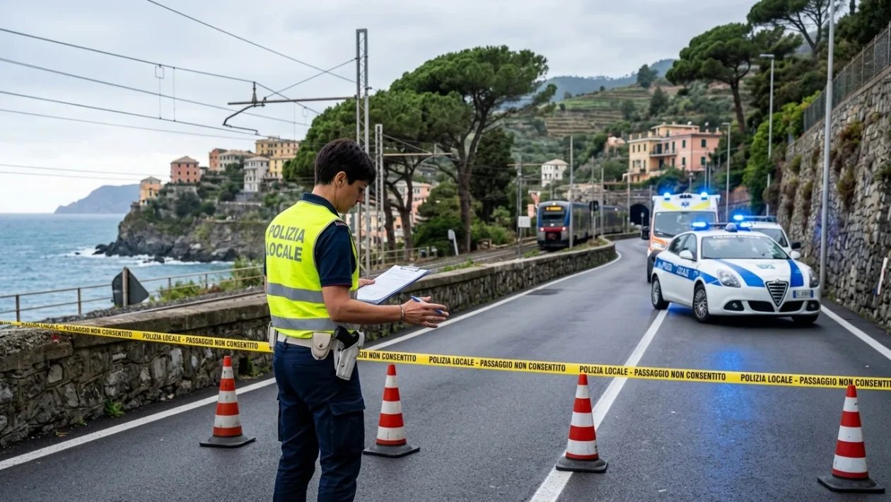 Intervento dei mezzi di soccorso sulla via Aurelia a Bogliasco dopo l'incidente stradale