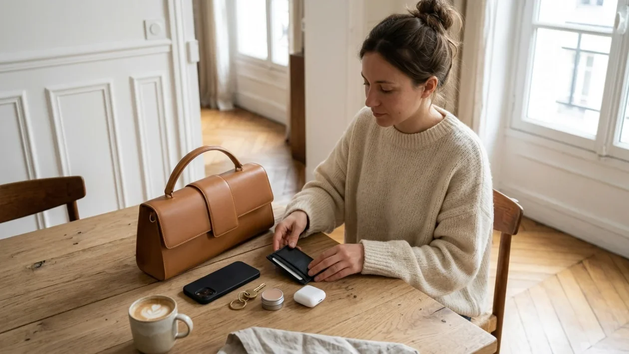 Borsa Jacquemus Le Grand Bambino in pelle liscia con chiusura magnetica