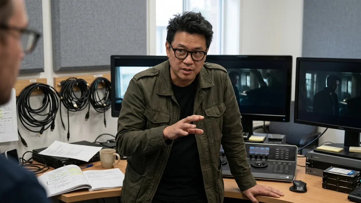 James Wan durante un evento cinematografico internazionale dedicato al cinema horror
