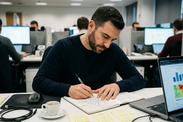 Lavagna tattica e statistiche per l'analisi di pagelle e tabellino calcistico