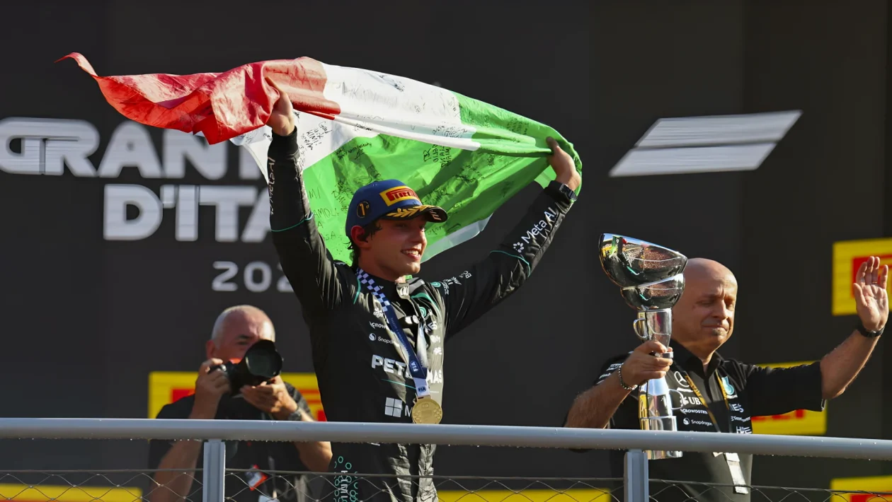 Kimi Antonelli vince a Monza dal 20° posto: trionfo storico a 60 anni dall'ultima impresa italiana