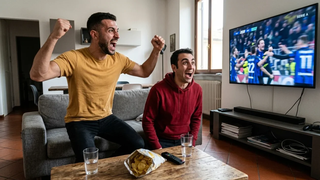 Azione di gioco durante la sfida di Serie A tra Lecce e Monza allo stadio Via del Mare
