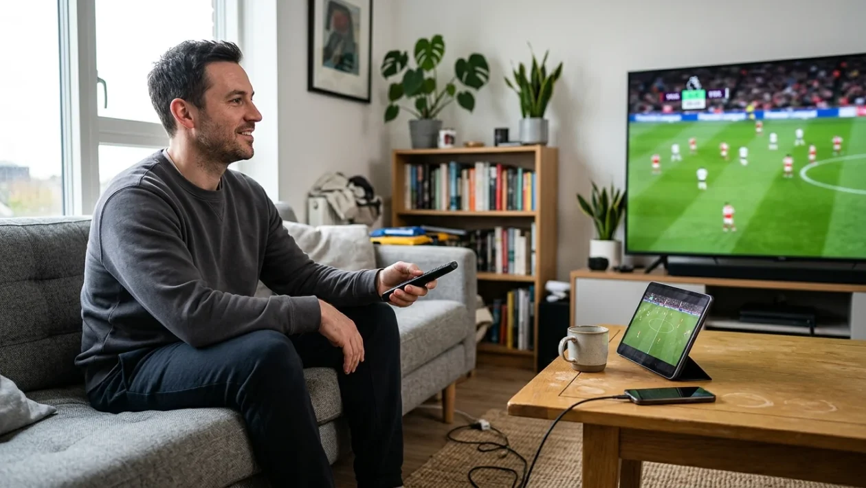 Azione di gioco durante una sfida del campionato di Premier League inglese