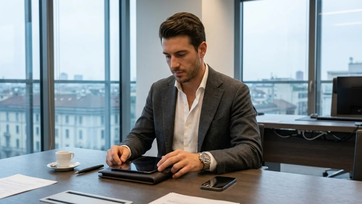 Leonardo Maria Del Vecchio all'arrivo in tribunale a Milano