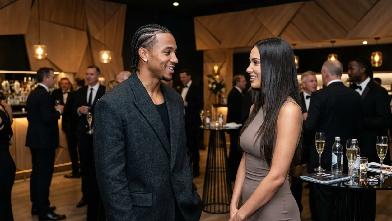 Lewis Hamilton e Kim Kardashian a un evento di gala internazionale