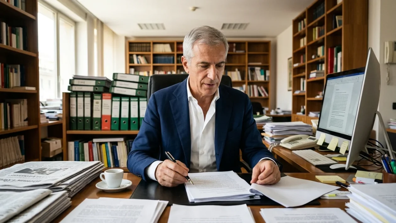 Marco Travaglio durante un dibattito pubblico