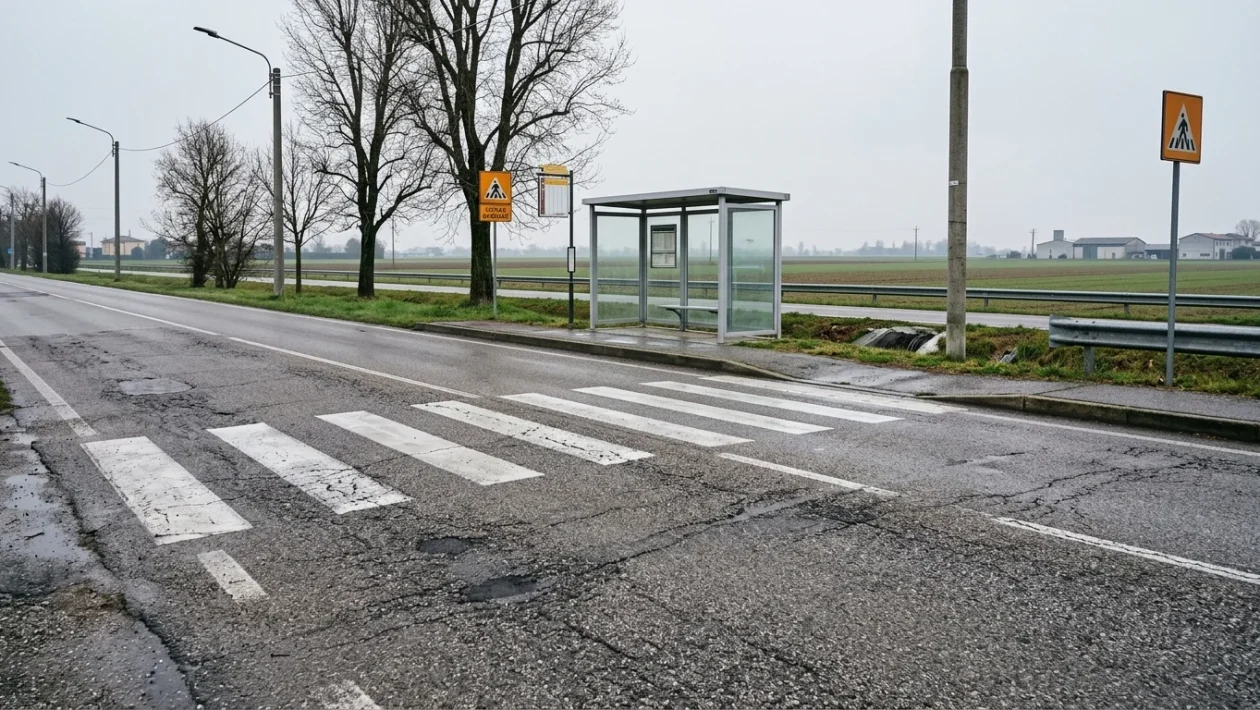 Rilievo stradale a Santa Maria di Sala dopo l'incidente mortale
