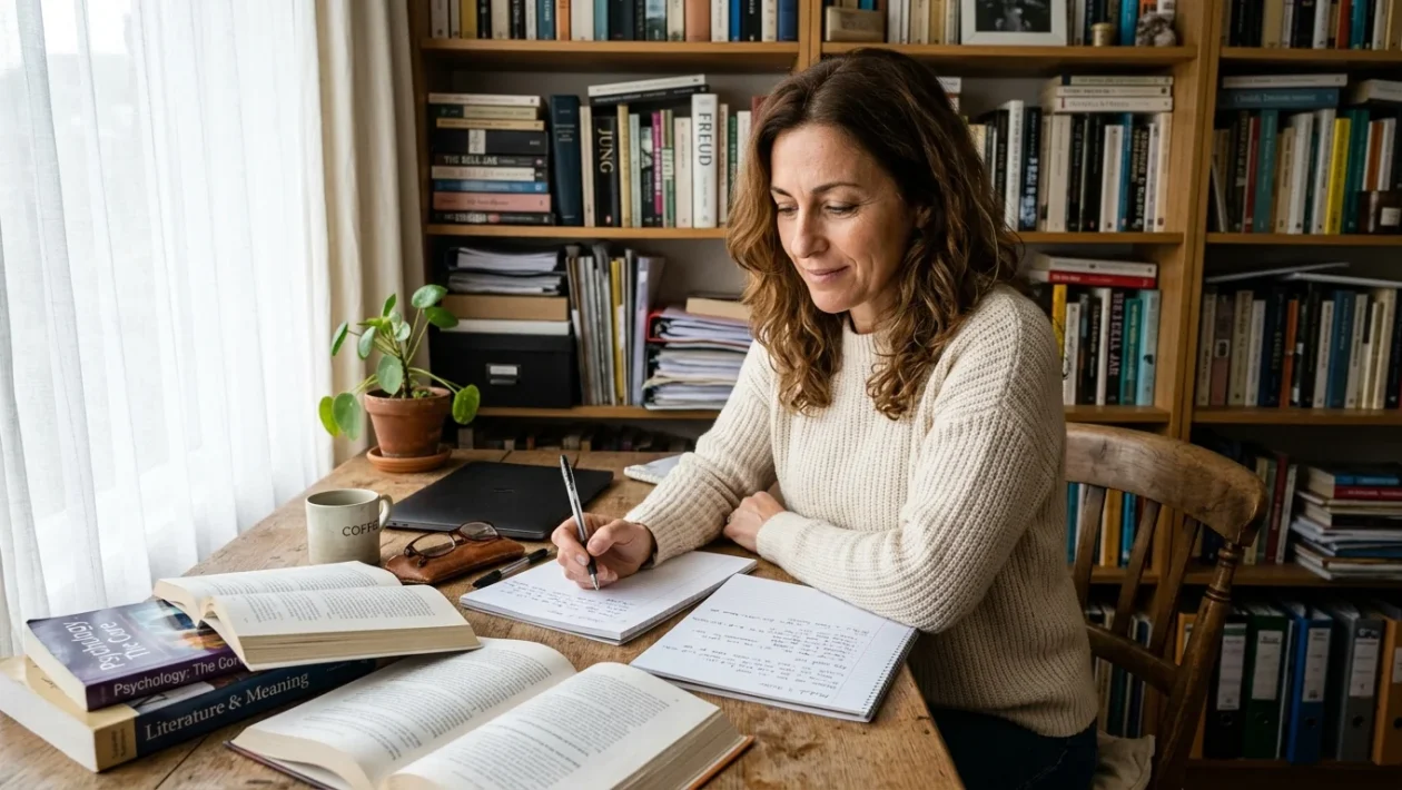 Marina La Rosa durante un intervento pubblico sul suo percorso di studi