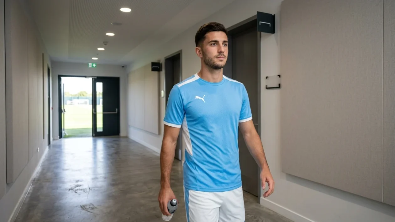 Mario Gila difensore della Lazio in campo durante una partita di calcio