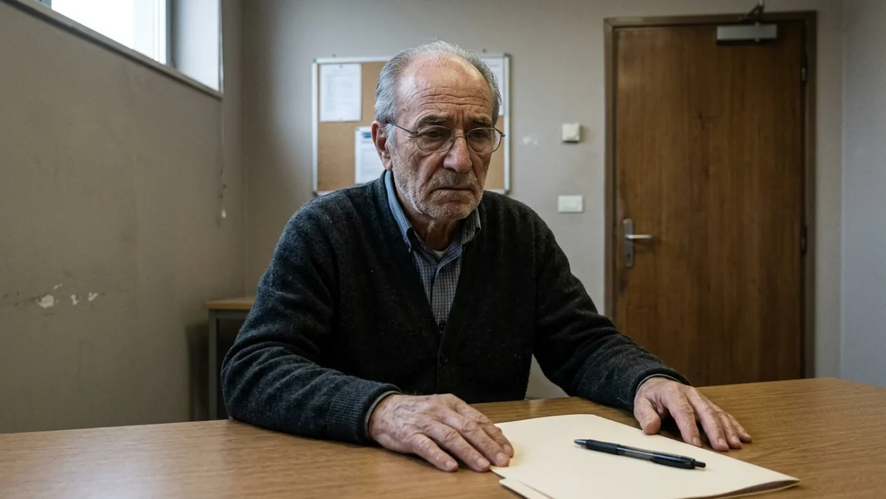 Aula di giustizia e fascicoli processuali relativi al caso di Mario Roggero