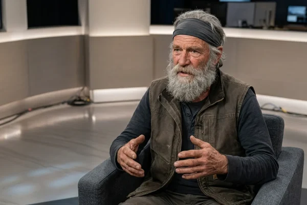Mauro Corona ospite nello studio televisivo di Verissimo