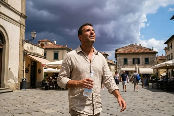 Mappa previsioni meteo con anticiclone africano e correnti atlantiche sull'Italia