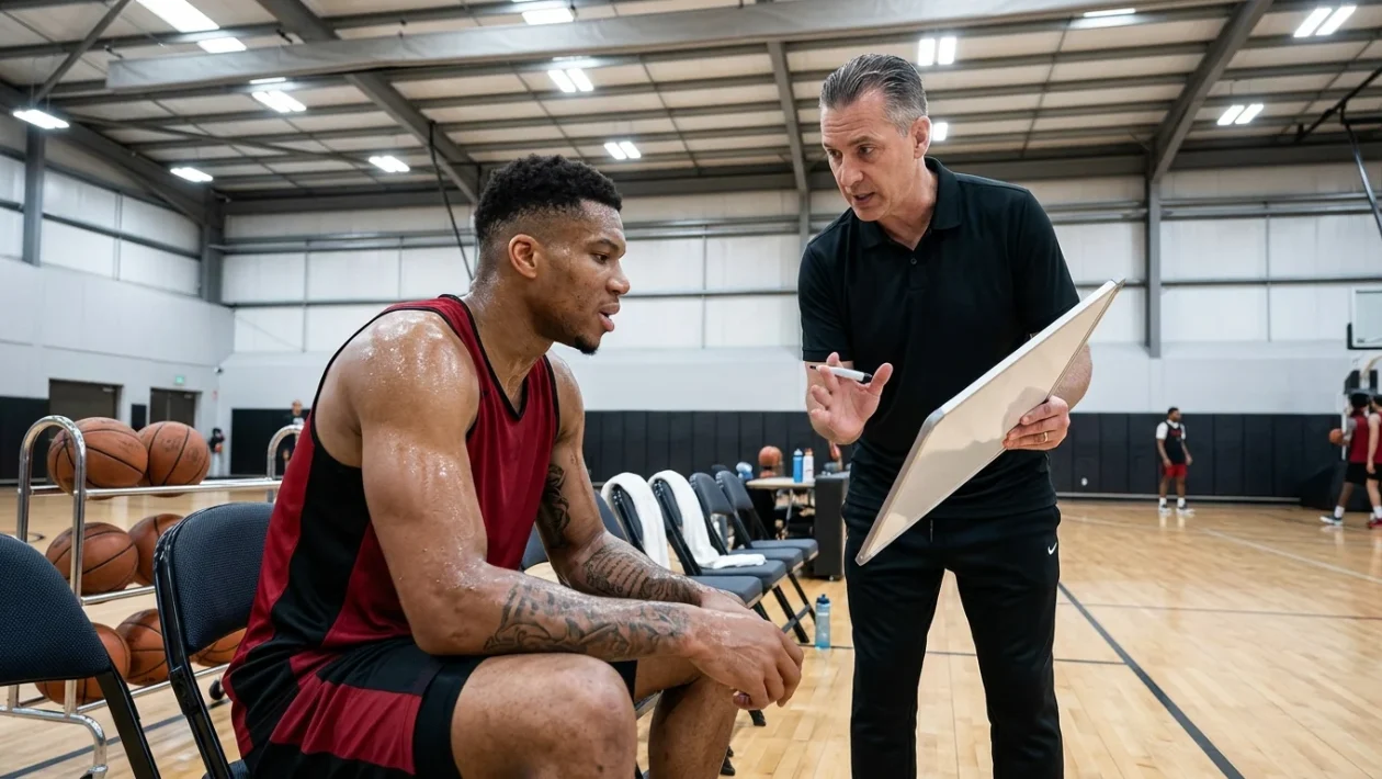 Giannis Antetokounmpo e la dirigenza dei Miami Heat