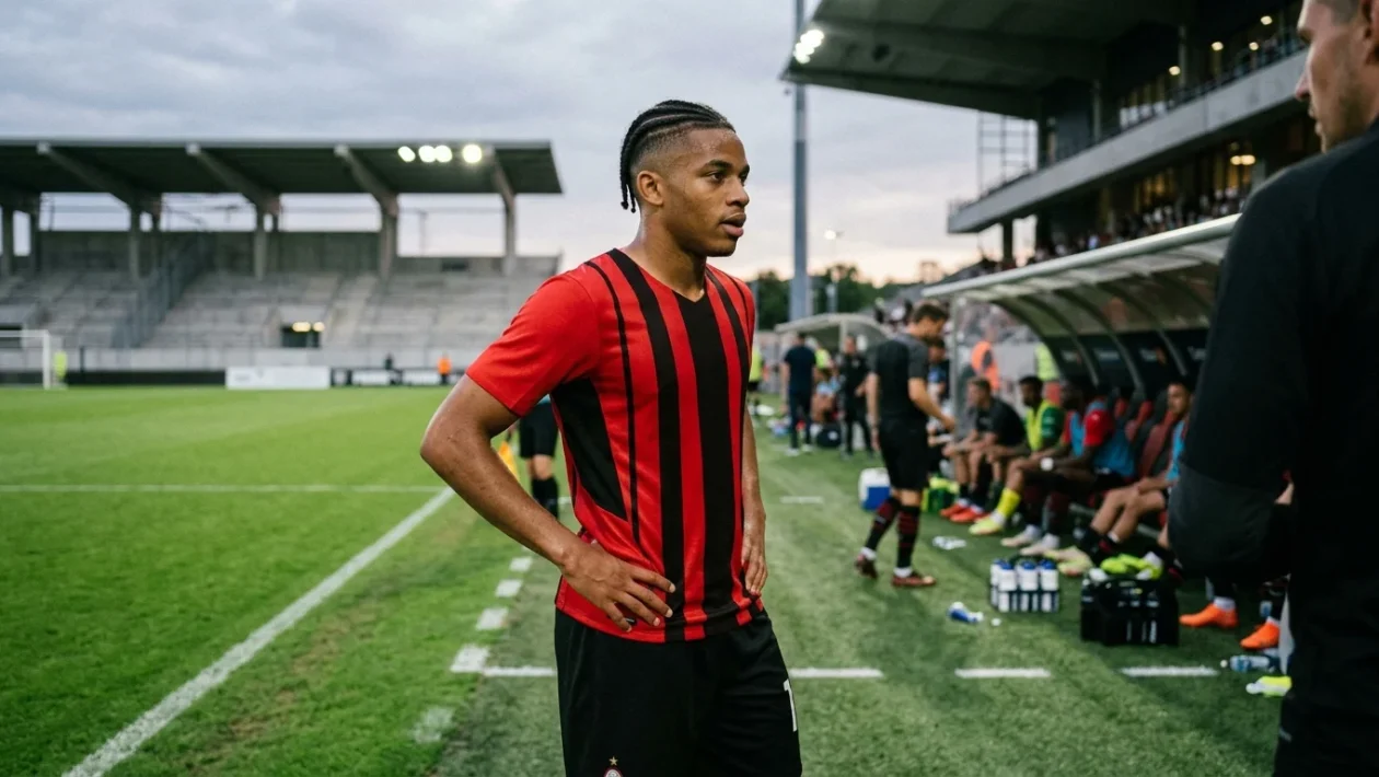 Moreira con la maglia del Milan esulta in campo