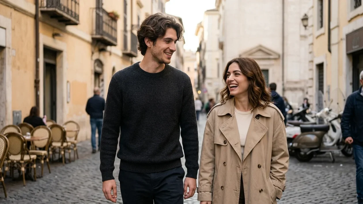 Nicolas Maupas e Valentina Romani insieme durante una presentazione pubblica