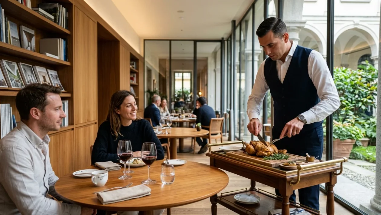 La sala del ristorante Da Niko al Bulgari Hotel di Milano