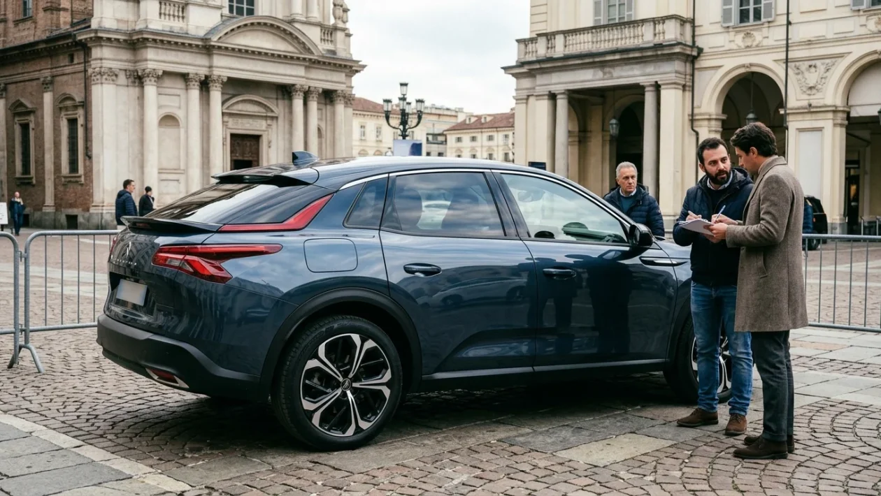 Nuova Lancia Gamma con carrozzeria fastback esposta al Salone Auto Torino
