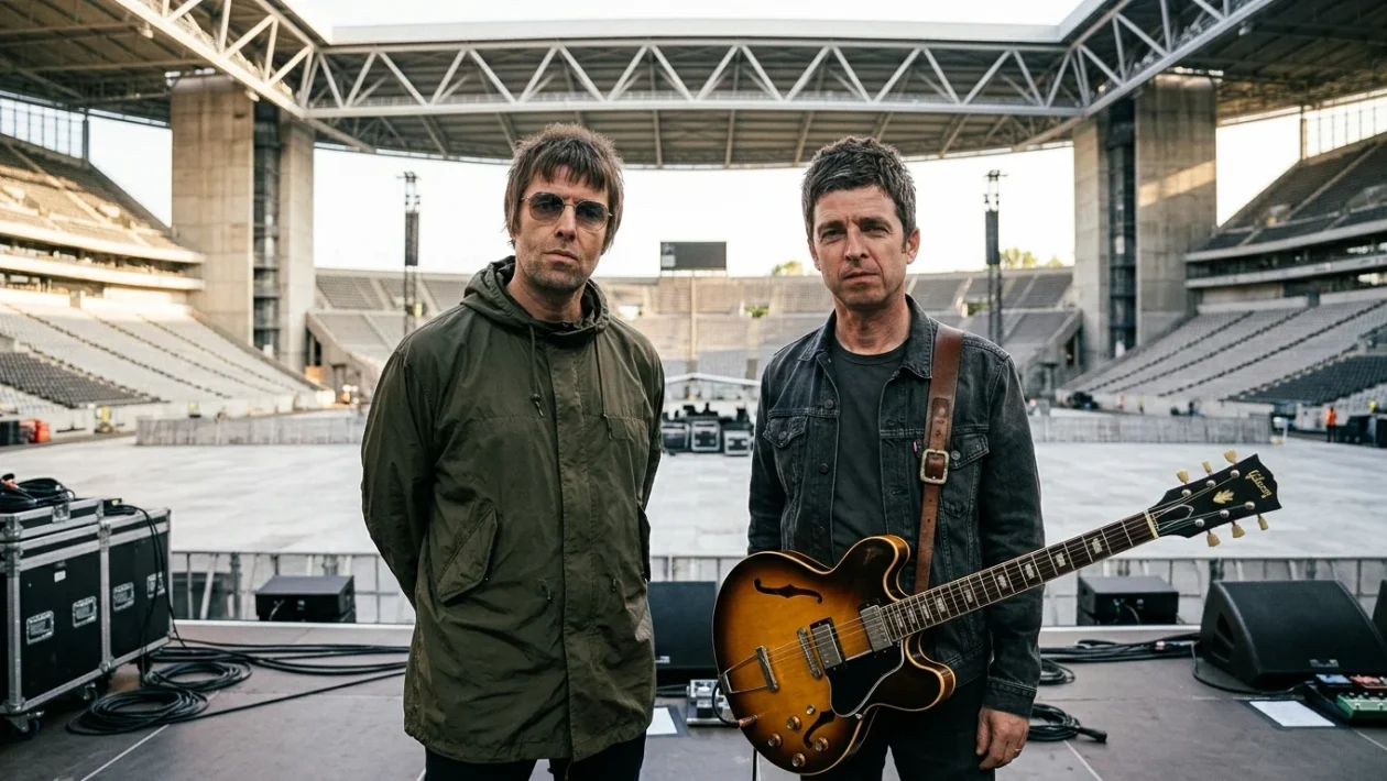 Noel e Liam Gallagher degli Oasis per il tour 2027 allo Stadio Olimpico di Roma