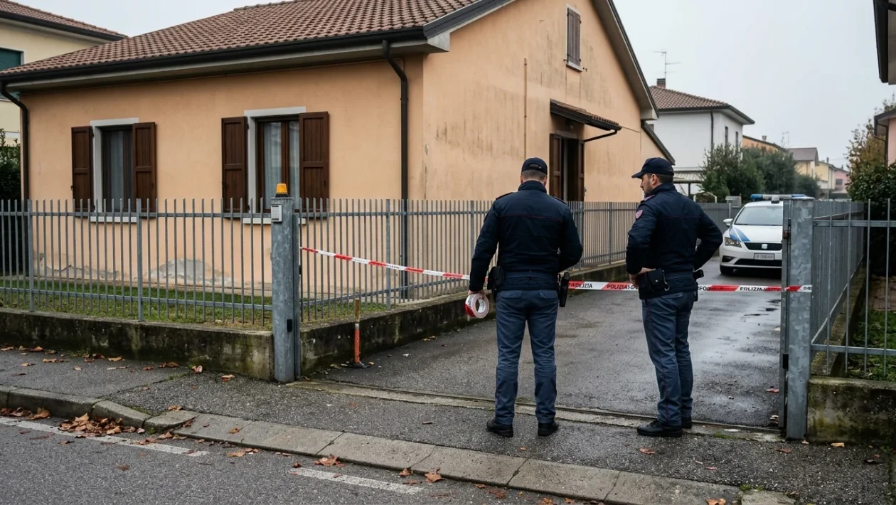 Gazzella dei Carabinieri ferma sul luogo di un intervento d'emergenza