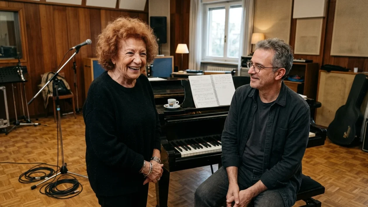 Ornella Vanoni durante una serata teatrale