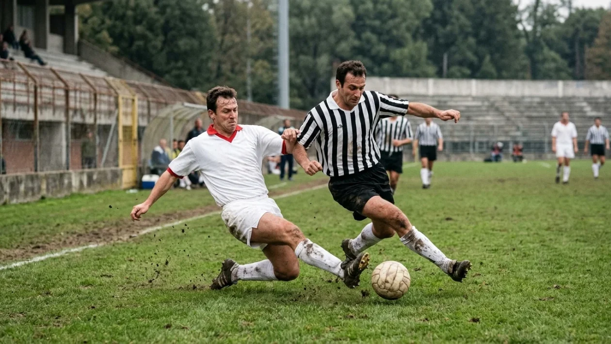 Azione di gioco storica tra Calcio Padova e Ascoli negli anni Novanta