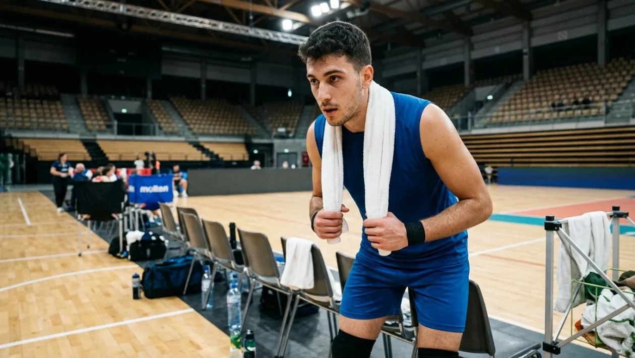 Pardo Mati in azione a muro con la maglia dell'Italia