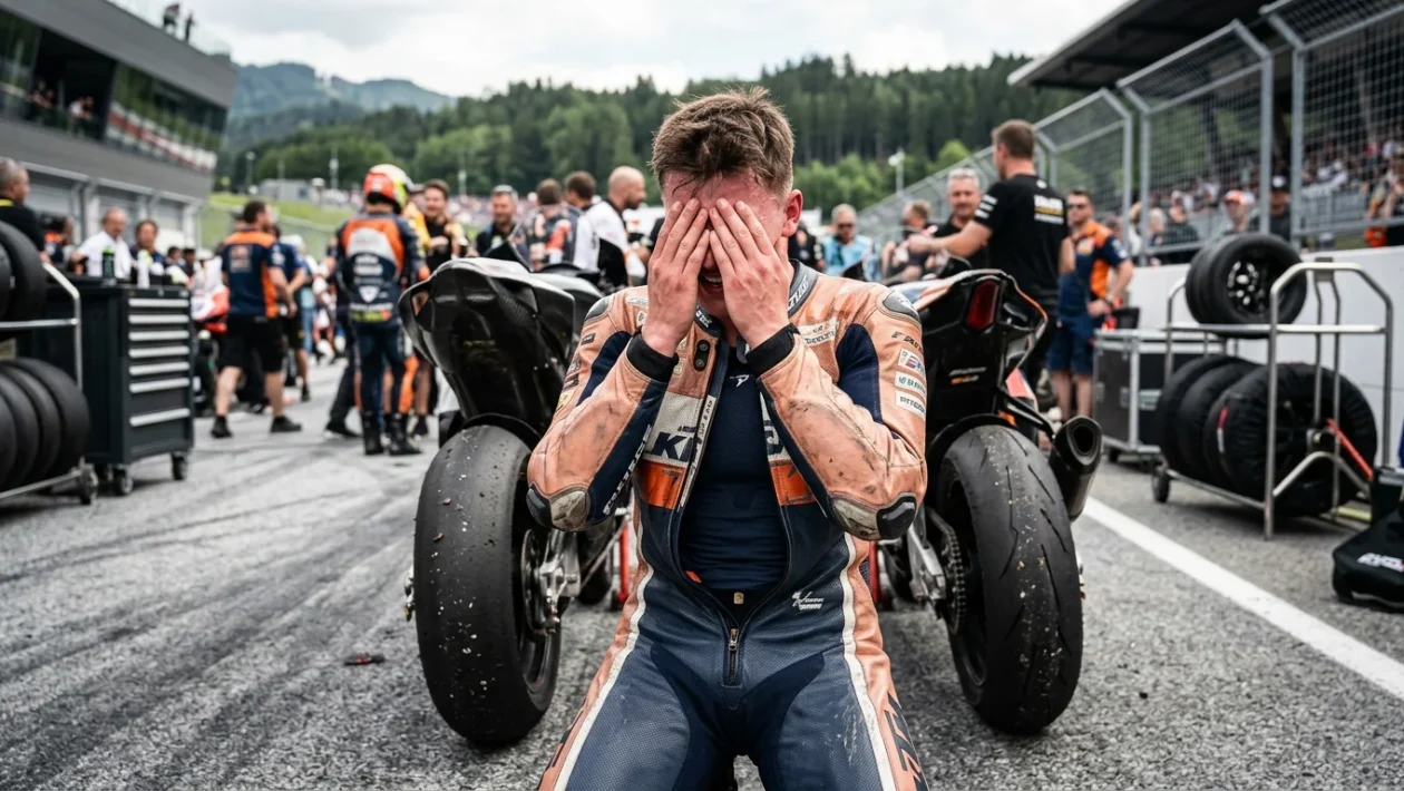 Pedro Acosta in sella alla KTM durante il Gran Premio d'Austria al Red Bull Ring