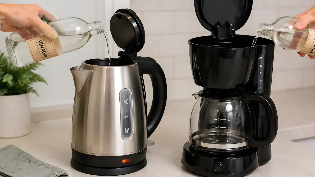 Perché versare aceto nel bollitore e nella macchina del caffè elimina subito il calcare