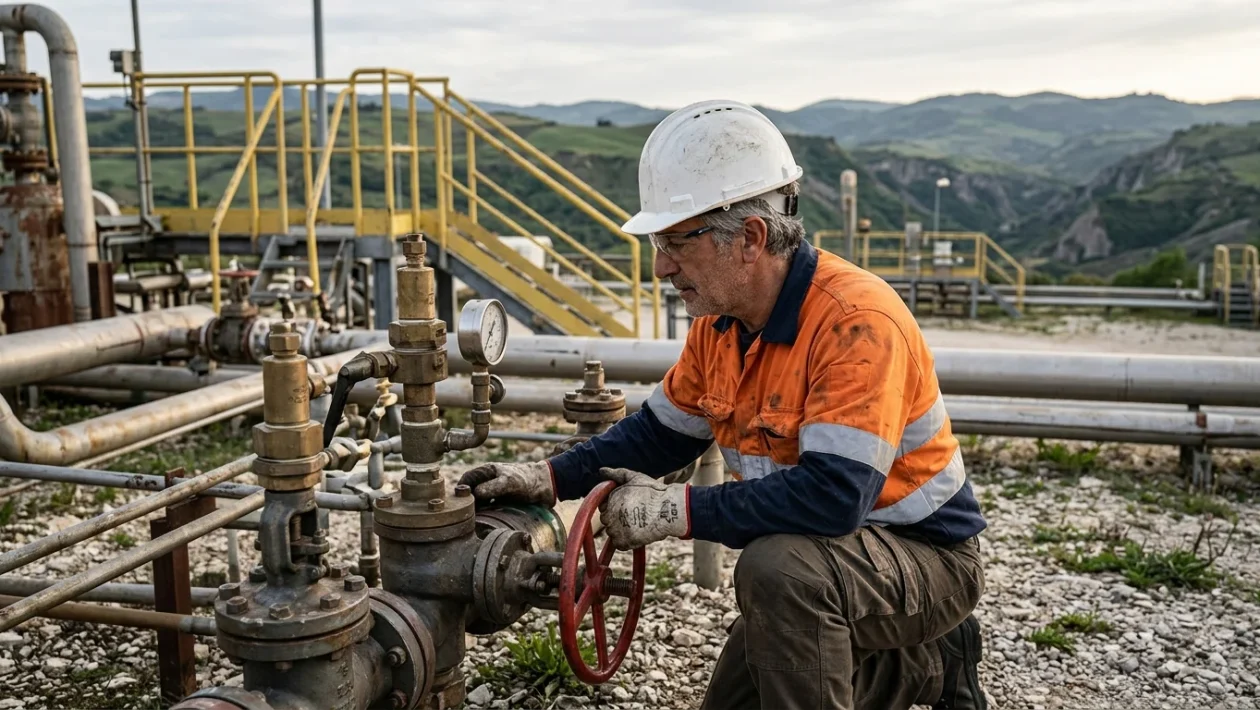 Impianto per il trattamento e l'estrazione petrolifera tra le colline lucane