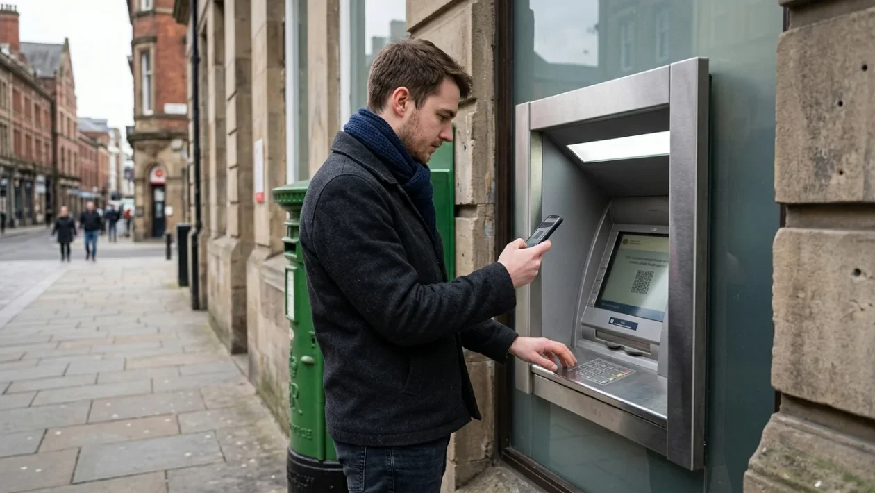 Tastierino numerico e schermo di un ATM Postamat di Poste Italiane